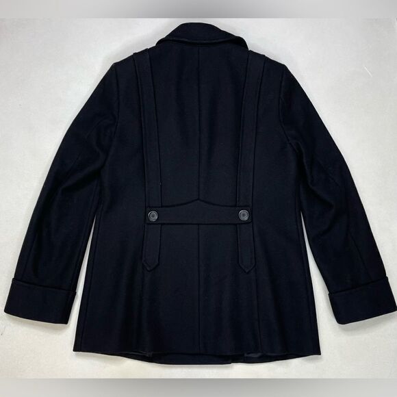 J Crew Peacoat Wool Jacket Women Size 8 Black - Picture 5 of 9